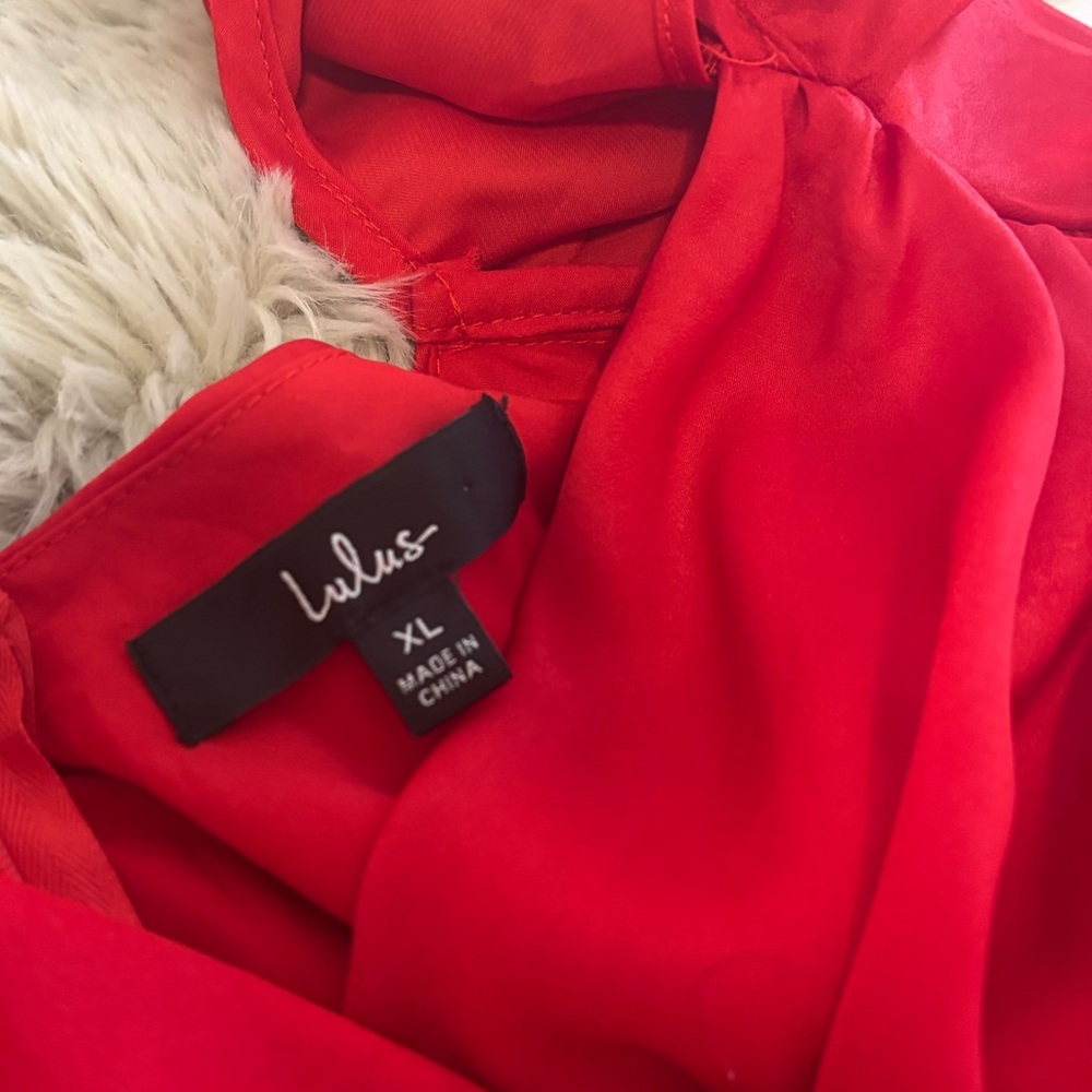 Lulu's Red Ruffle Sleeve Mini Dress - Picture 5 of 5